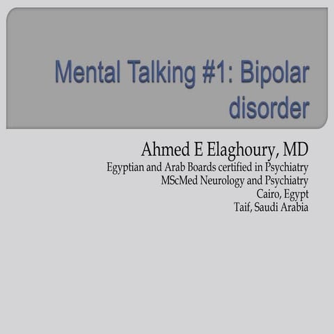 Bipolar disorder: discussion points