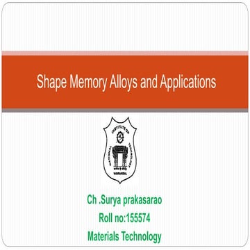 shape memory alloys