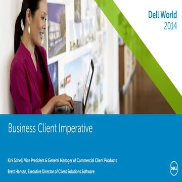 The Business Computing Imperative: Delivering End User Productivity and IT Co...