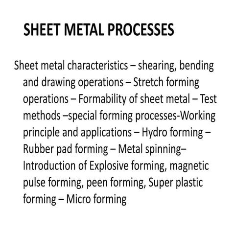 Manufacturing Technology 1 -unit 4