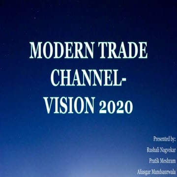 Modern trade vision 2020 for India