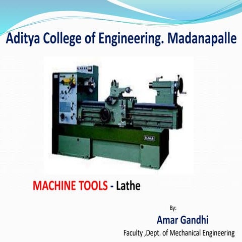 Macine tools -  lathe 1       Mt 2 part_1