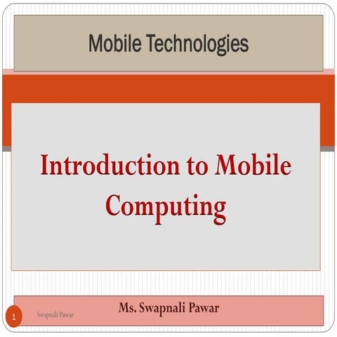 Mobile Technology 3 | PPT