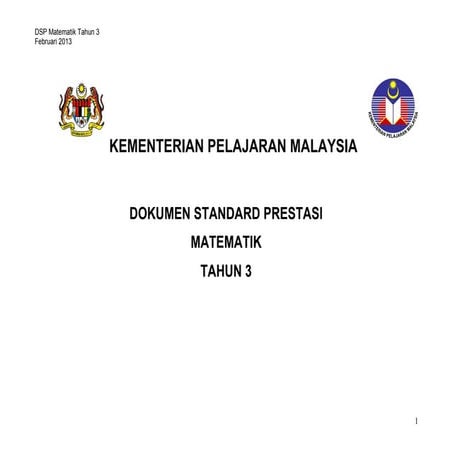 Standard matematik tahun 1 | DOC