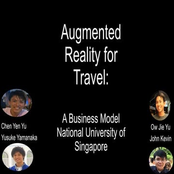 Augmented Reality for Travel: A Business Model