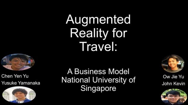 Augmented Reality for Travel: A Business Model
