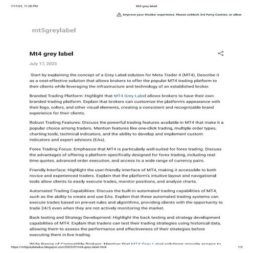 Mt4 grey label | PDF