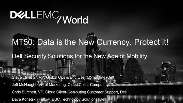 MT50 Data is the new currency: Protect it!