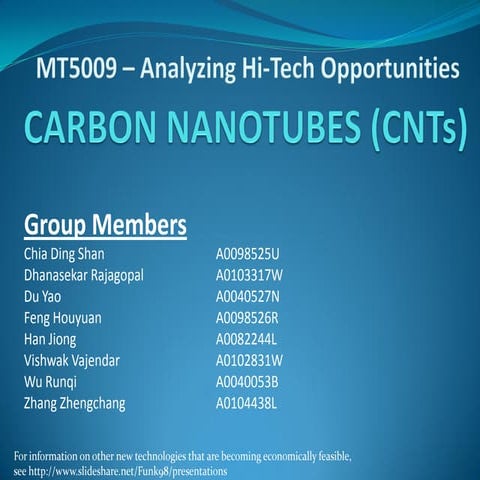 Carbon nanotubes and their economic feasibility