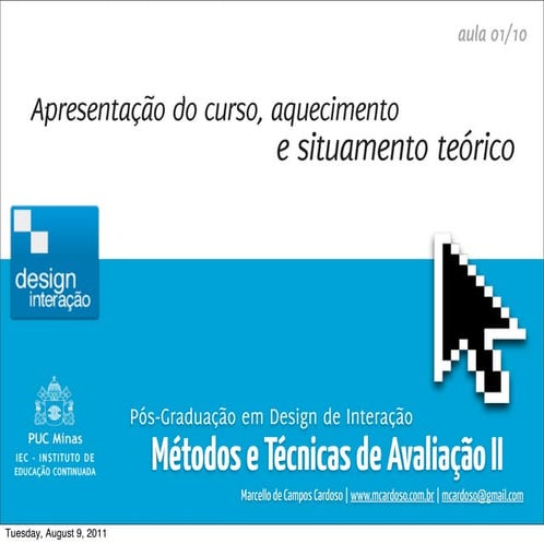 MTA2 -  Apresentação do curso, aquecimento e situamento teórico