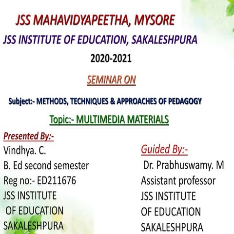 Multimedia materials