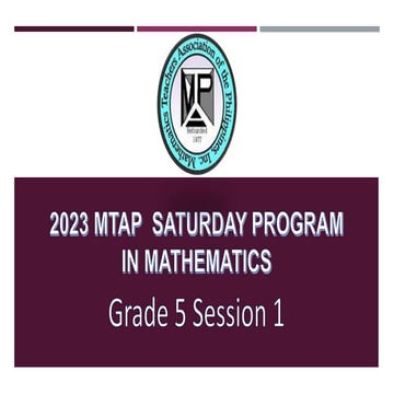 MTAP Grade 5 Session 1.pptx
