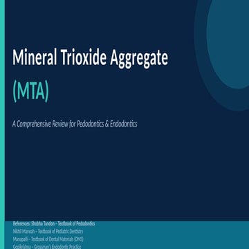Mineral trioxide aggregate | PPTX