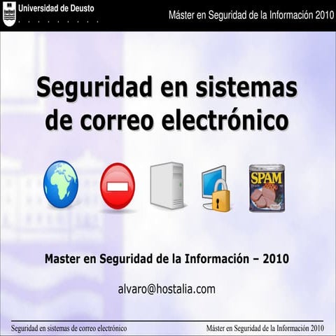 Seguridad en sistemas de correo electrónico