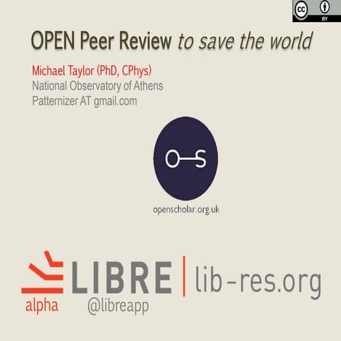 Open Peer Review to Save the World