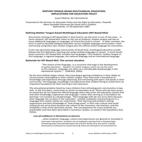 Mtbmle implications for_policy