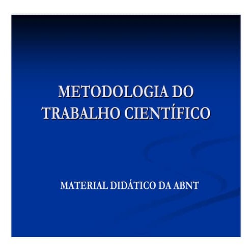 Metodologia científico abnt | PDF
