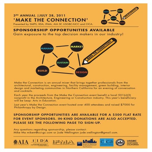Make the Connection 2011 Sponsorship Form