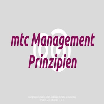 mtc Ethik und Prinzipien