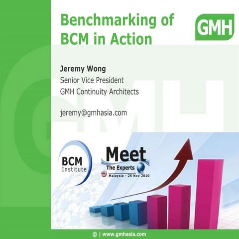 BCM Institute MTE  Jeremy Wong - Business Continuty Management Benchmarking i...