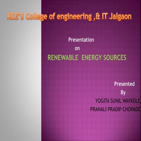 NEW TECHNOLOGIES IN POWER GENERATION | PPT
