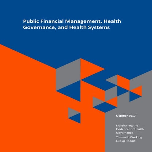 Public Financial Management, Health Governance, and Health Systems