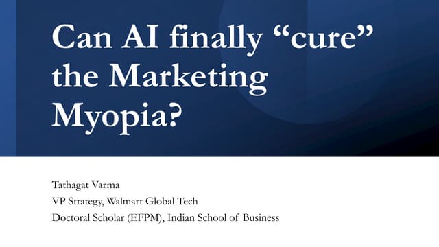 Can AI finally "cure" the Marketing Myopia?