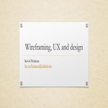 Introduction to wireframing ux and design | PPT