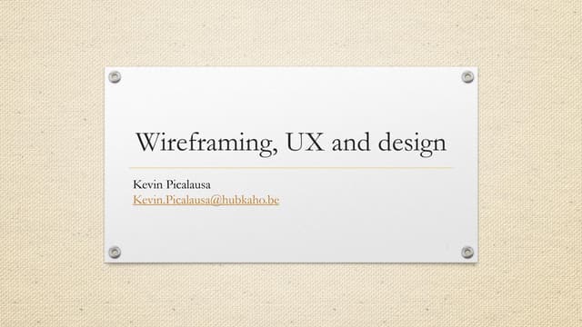 Introduction to wireframing ux and design