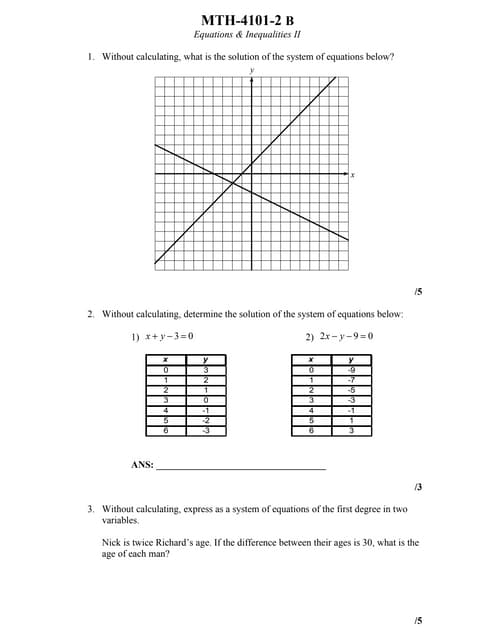 One Step Equations Addition Or Subtraction