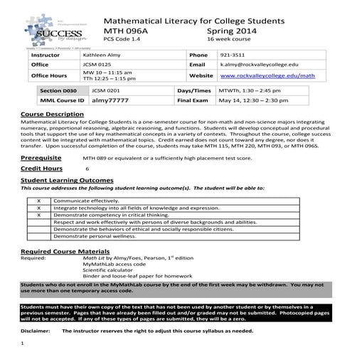 MLCS Syllabus SP14 Almy