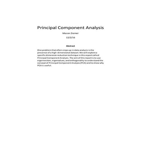 Principal Component Analysis