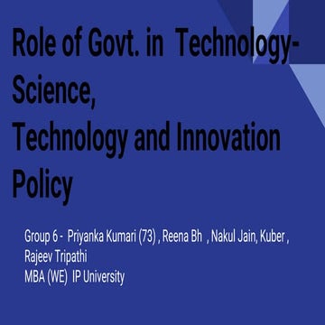 science technology innovation policy 2013 ppt (STI) | PPTX