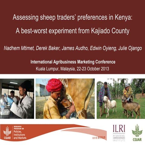 Assessing sheep traders’ preferences in Kenya: A best-worst experiment from K...