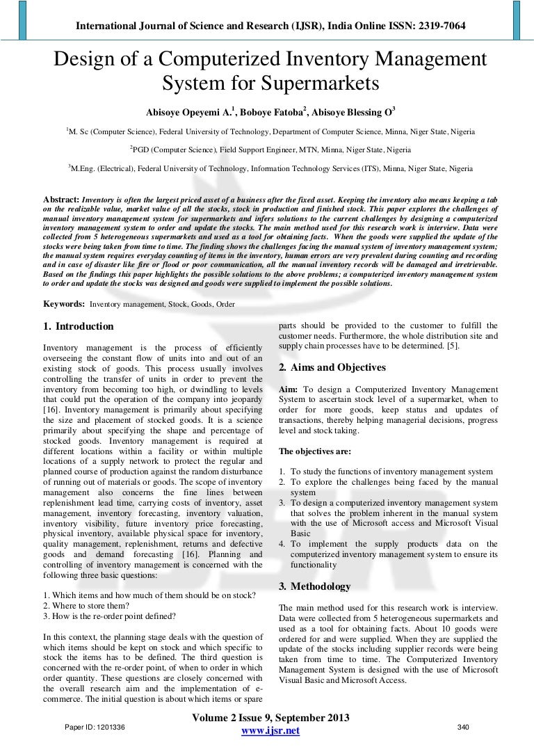 computerized inventory software