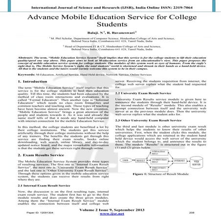 Advance Mobile Education Service for College Students