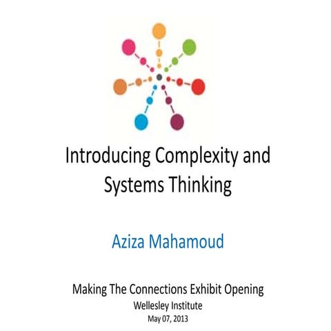 Introducing Complexity and Systems Thinking