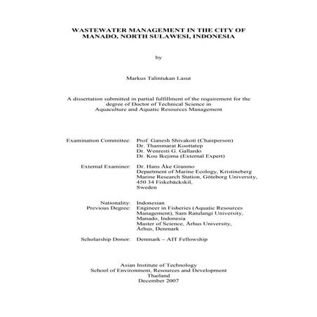 The Analysis of Wastewater Treatment System Efficiencies in Kenya: A ...