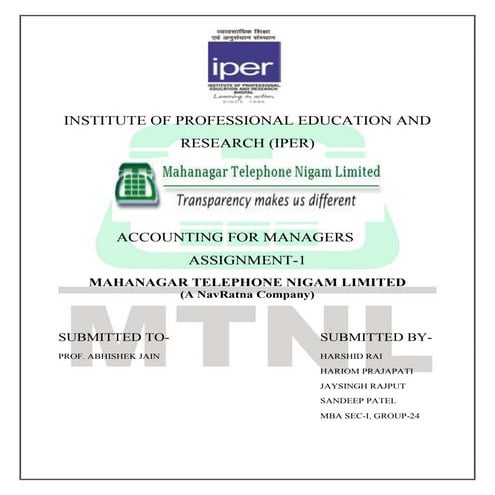 MTNL Financial Analysis