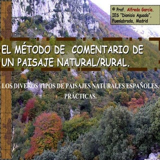 Método para comentar los paisajes n...
