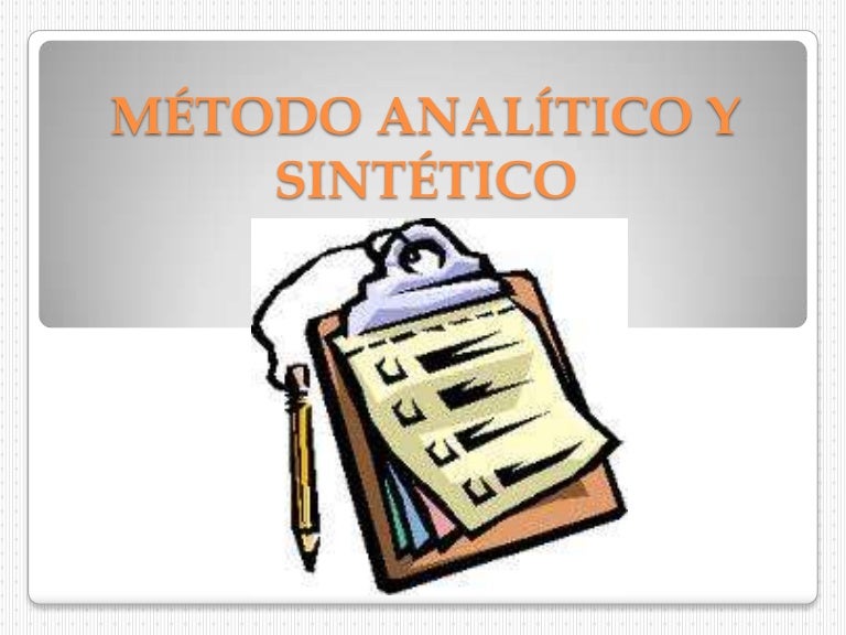 Método analítico y sintético