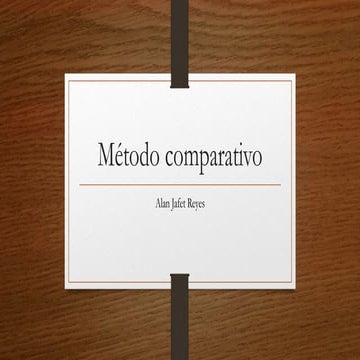 Método comparativo 