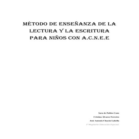 Método de enseñanza de la lectura y la escritura para niños con a | DOCX