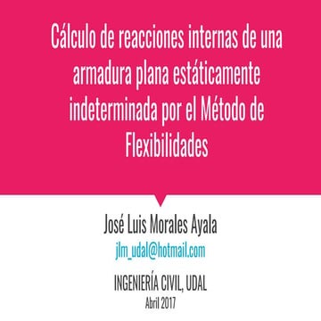 Método de flexibilidades para armaduras planas