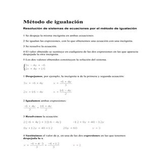 Método de igualación