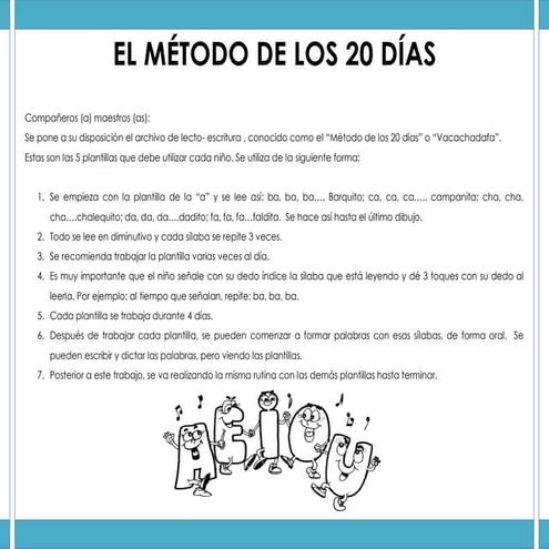 Cuadernillo del metodo de los 20 dias.pdf