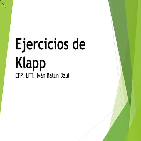Ejercicios de klapp | PPTX