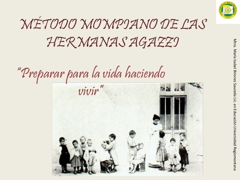 Método mompiano o de las hermanas agazzi