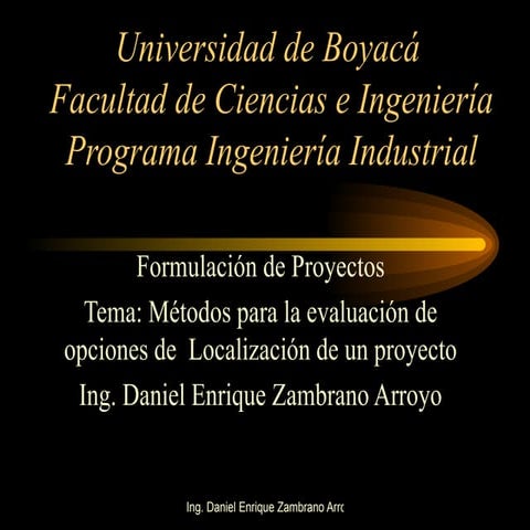 MéTodos De LocalizacióN De Proyectos Deza 2