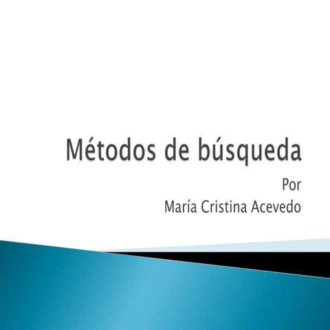 Métodos de búsqueda